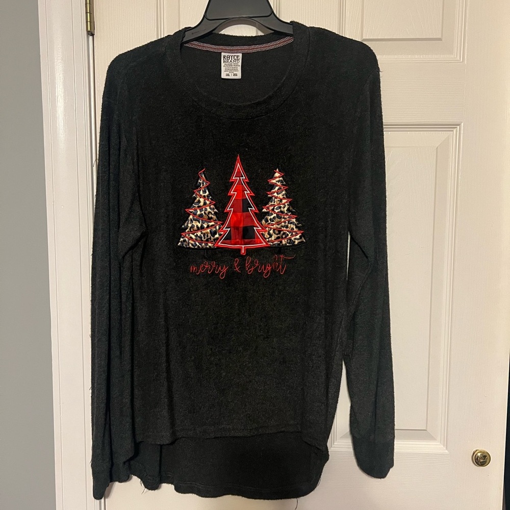 Dark gray Christmas Tree Sweater